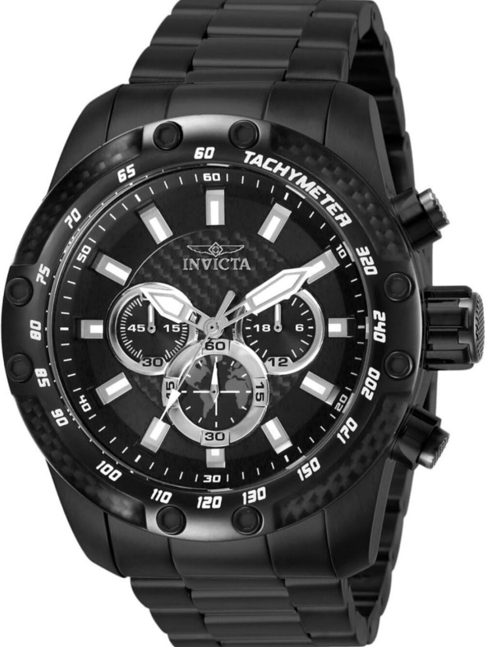 Men's Analog Quartz Black Watch, Speedy Design, Stylish Timepiece for Every